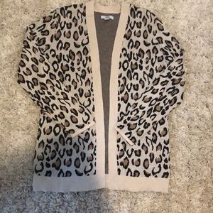 Leopard print Cardigan NWOT